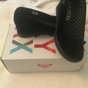 Roxy Black Wedge Slip On Shoes/Sneakers-